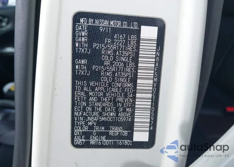 2012 Nissan Juke Sl from USA, damaged, VIN JN8AF5MV0CT105974